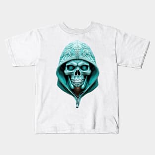 Gothic Visions: The Turquoise Skull Kids T-Shirt